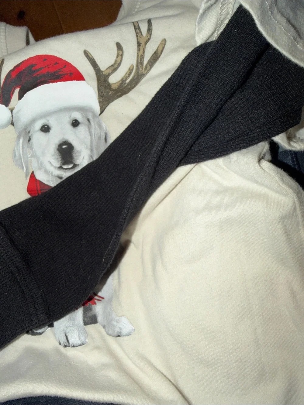 The Children's Place White & Black Dog Holiday Layered Tee size 5